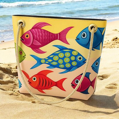 Recycled Sail Fish  Art Tote, Crossbody and Wristlet