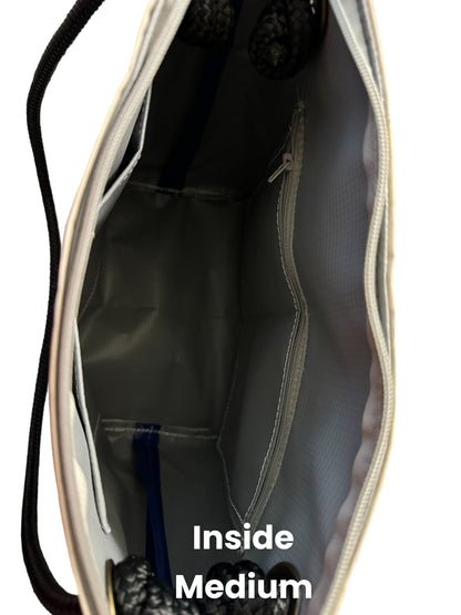 Recycled Sailcloth Octopus Tote Bag: Original Nautical Art