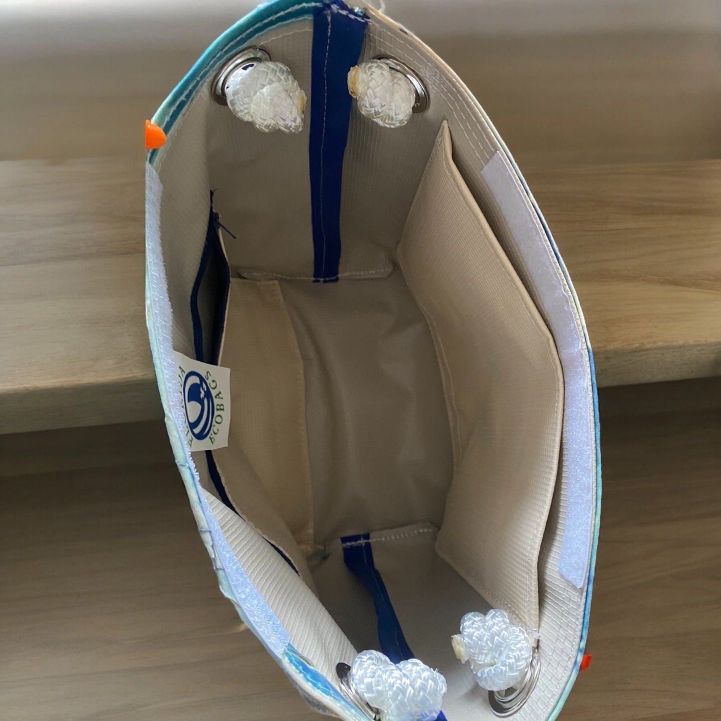 Recycled Sail Sand Dollar Tote Bag: Original Art Crossbody