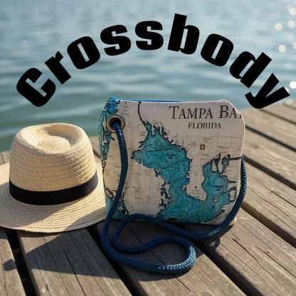 Tampa Bay Chart Recycled Sail Bags