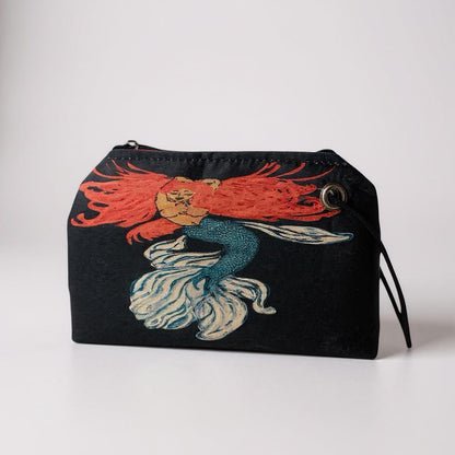 Recycled Sail Mermaid Art Tote Bag: Red or Blonde Hair