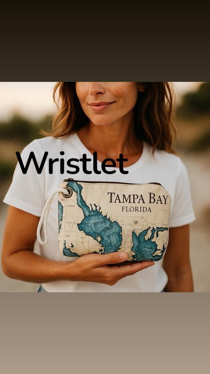 Tampa Bay Chart Recycled Sail Bags