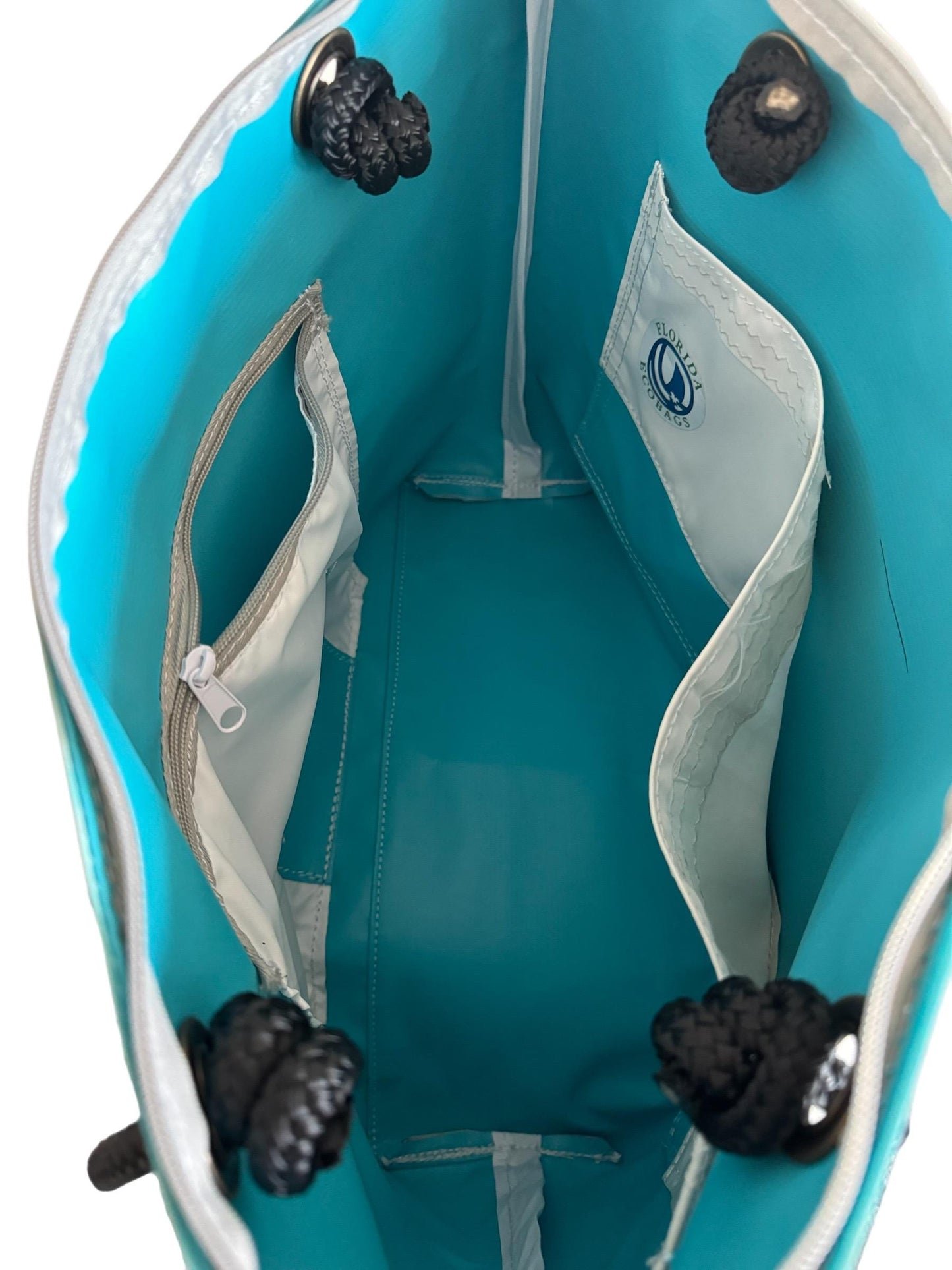 Recycled Sail Tote Bag: Handcrafted Manatee Design